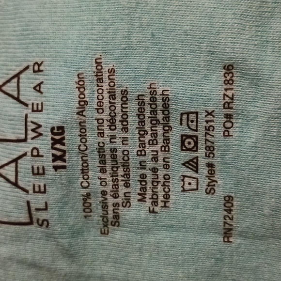 LALA SLEEPWEAR NIGHTSHIRT I ❤️ COFFEE - Picture 2 of 3